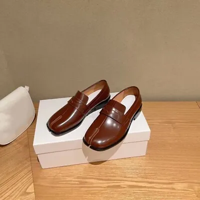 Maison Margiela Tabi Women's Leather Split Toe Loafers Shoes • $186.99