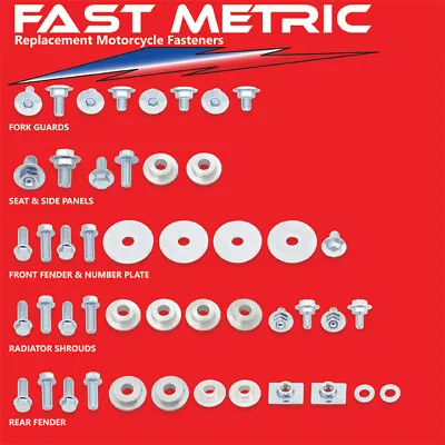 Fast Metric CRF250R Full Plastics Body Work Bolt Kit 2004-2005 • $24.99