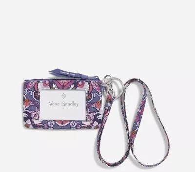 Vera Bradley Zip ID & Lanyard Magenta Medallion • $19.99