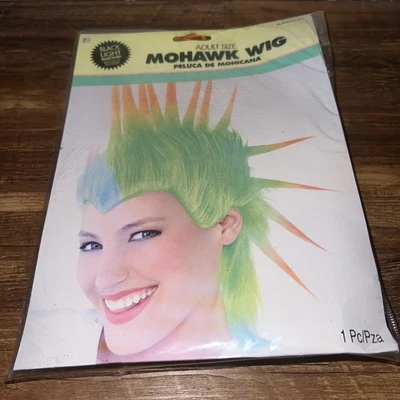 $15.99 • Buy MOHAWK Green WIG Cosplay TAILGATING Costume Football Spiky Hair Adult Sports NEW