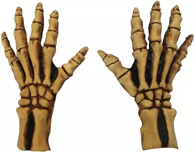 Bone Color Skeleton Hands Adult Gloves Ghoulish • $45.99