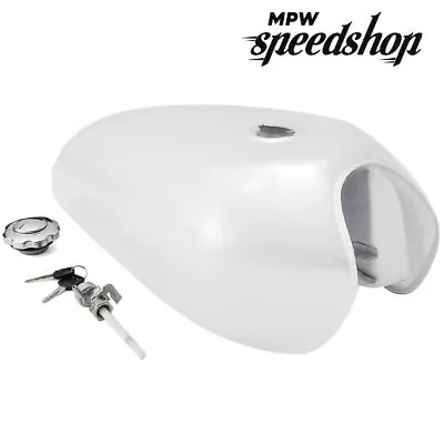 Cafe Racer Fuel Gas Tank 9L/2 Gallons - White • £47.99