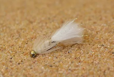 6 Ct - Tungsten Micro White Wooly Bugger Jig Head Fly - Euro Nymph - Hanak Hook • $12.99