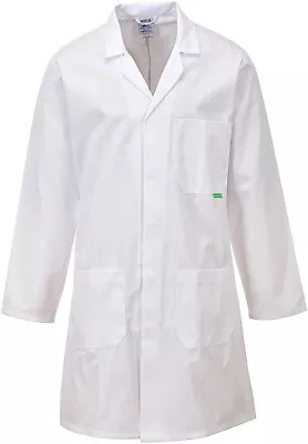 Portwest Mens Anti-Microbial Lab Coat White ( Extra Small ) • £9.95