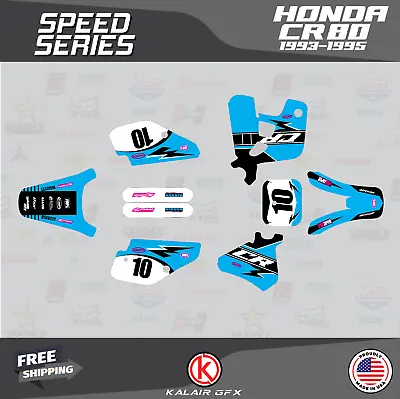 Graphics Kit For Honda CR 80 1993 1994 1995 CR80 Speed Series - Cyan • $65.99