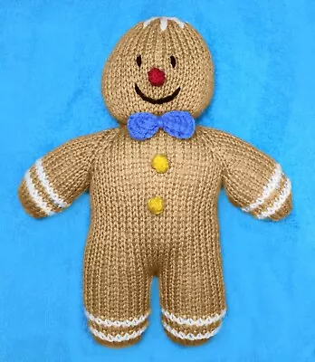 KNITTING PATTERN - Christmas Gingerbread Man 24 Cms Soft Plush Toy • £3.25