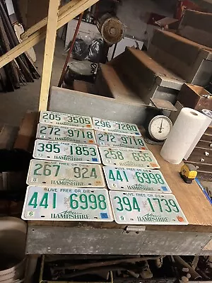 Vintage New Hampshire NH Repurpose Arts Craft Metal License Plates Tags 10 Lot • $29.99