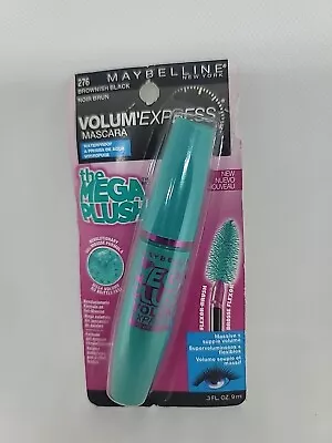 Maybelline Volum Express The Mega Plush Mascara 276 BROWNISH BLACK New • $7.75