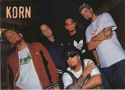 380613 Korn Band Portrait 1999 Vintage WALL PRINT POSTER AU • $42.85