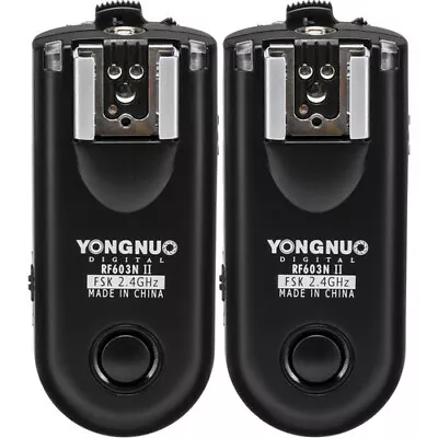 Yongnuo RF-603N II N3 Wireless Remote Flash Trigger For Nikon D7000 D5000 D3000 • £38.99