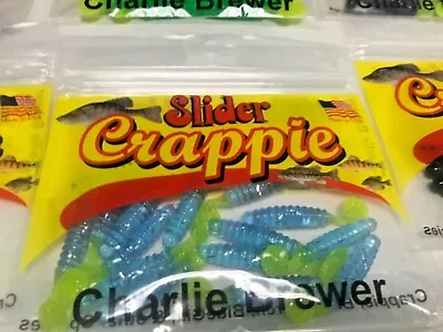 Charlie Brewer Slider 1.5” Crappie Grub • $3.29