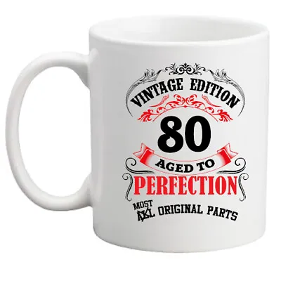 80th Birthday Mug! Vintage Birthday Mug/80 Years/gift For Him/her/80th/present! • £8.95