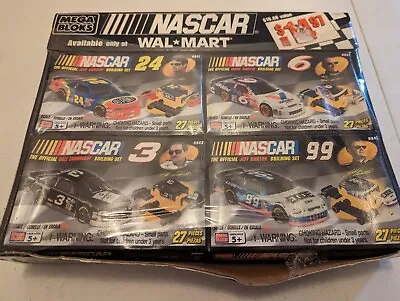 VINTAGE MEGA BLOKS NASCAR WAL-MART 4 Pack- Earnhardt-Dale Jr-Gordon-Martin NEW • $21