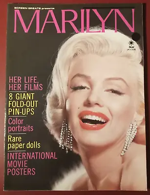 Marilyn (Screen Greats Presents...) - 1980s USA Magazine - With 8 Monroe Posters • $35