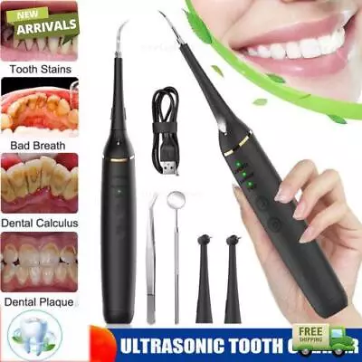 Electric Ultrasonic Dental Calculus Remover Tartar Scaler Scraper Tooth Cleaner • $25.89