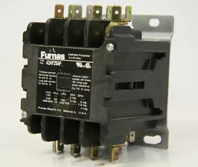 Furnas 42AF25AF Definite Purpose Contactor 110/120V 50/60Hz Coil 4 Pole  • $35