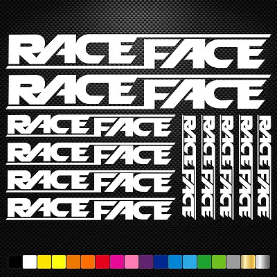 Fits Race Face Vinyl Stickers Sheet Bike Frame Cycling Bicycle Mtb Road • $15.42