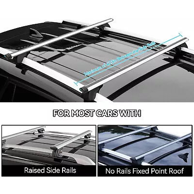 Car Roof Racks Cross Bars Crossbars Universal 47.2'' Luggage Carrier Anti Theft • $52.99