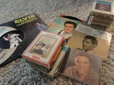 Mix Lot ELVIS LP 45 8-track Picture Sleeves CD EP Are You Lonesome • $35.45
