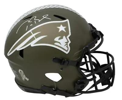 $1525 • Buy TOM BRADY Autographed Patriots Salute To Service Speed Authentic Helmet FANATICS