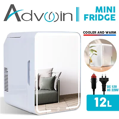 $105.90 • Buy Portable Mini Fridge Refrigerator Cosmetics Cooler LED Beauty Makeup Mirror 12L