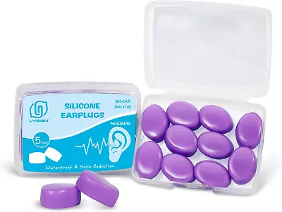 Moldable Soft Silicone Earplugs 5 Pairs 27Db SNR Noise Cancelling Ear Plugs Fo • $12.49
