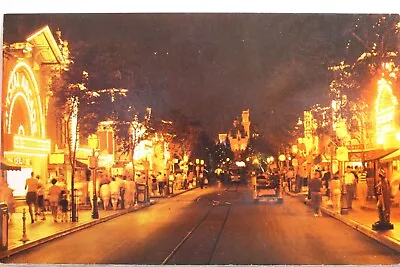 Disneyland Main Street Night Postcard Old Vintage Card View Standard Souvenir PC • $1.25