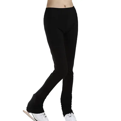Women Girls' Ice Figure Skating Pants Tights Warm Long Trousers Black - 3XL • £26.65