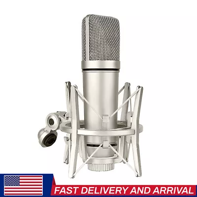 Large Diaphragm Studio U87 Condenser Microphone With Shockmount Cardioid Mic • $34.19