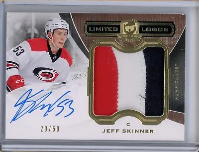 2014-15 The Cup Jeff Skinner Limited Logos Autograph Patch (3xColor) #d/50 • $90