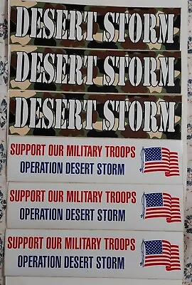 Operation Desert Storm Bumper Stickers Lot Vintage Army Military Troops Camo USA • $4.90
