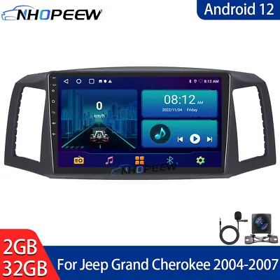 32GB Android 12 Car Stereo Radio GPS NAVI WIFI For Jeep Grand Cherokee 2004-2007 • $159.99