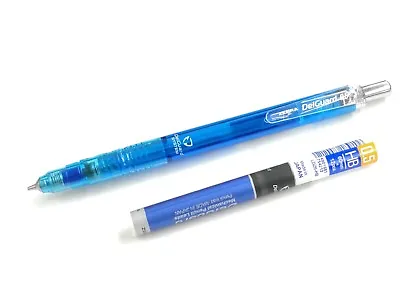 1 X Zebra MAZ84 DelGuard System Mechanical Pencil 0.5mm Free Leads CLEAR BLUE • $14.50