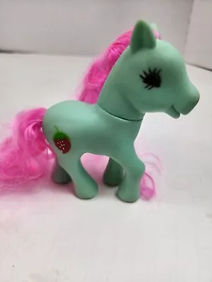 Vintage My Little Pony Twinkle Eye Mint Green Horse Pink Hair Strawberry • $9.99