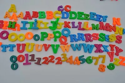 Vintage Magnetic Plastic Letters LOT Of 95 Pieces Assorted FREE SHIPPING • $30