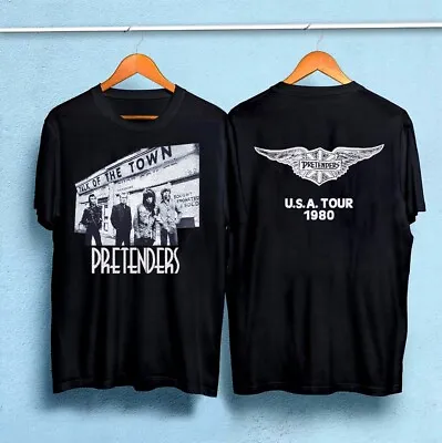 Rare Vtg 80s Pretenders Tour T-Shirt Black Cotton Unisex Allsizes For Fans • $9.99