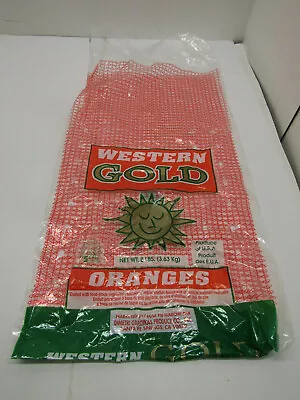 New Old Western Gold 8 Lb. Plastic Bag Oranges Packing Advertising • $9.99