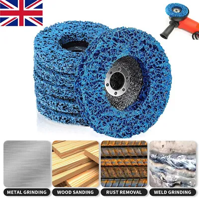 5 X 115mm Poly Strip Wheel Abrasive Angle Grinder Disc Paint Rust Remover Set UK • £18.11