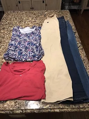 Maternity Clothes Lot 5 Piece Dress Top Jeans Pants Spring Summer • $23