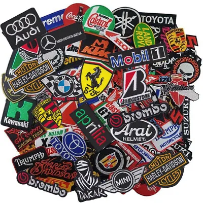 Car Motorcycle Biker Racing Auto Motor Sport Sew Iron On Embroidery Patch Random • $270