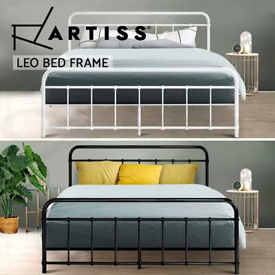 Artiss Bed Frame Metal Queen Double King Single Full Size Mattress Base Steel • $134.95