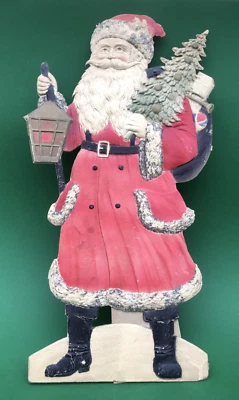 Vintage Pressed Card Father Christmas Figure • £4.99