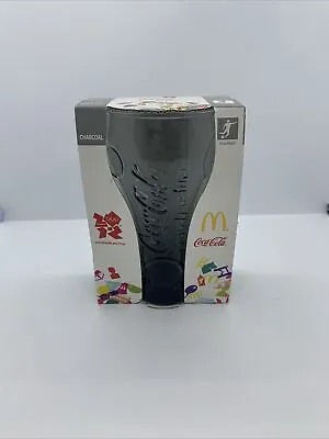 Mcdonalds 2012 London Olympic Coca Cola Glass Soccer Football Charcoal • $9.65
