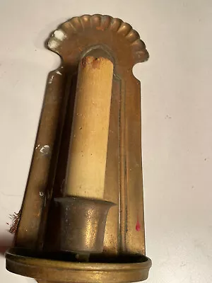 Antique Vintage Solid Brass Arrow Wall Sconce For Parts Or Restoration • $13