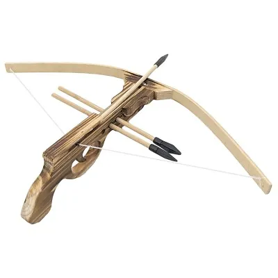 Toy Cross Bow&Arrows Archery Shooting Crossbow Set Wood&Bamboo For Kid Cosplay • $21.99