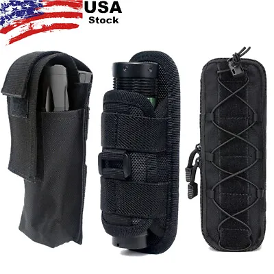 Tactical Flashlight Holster Pouch Torch Holder For Police Military Security Belt • $6.99