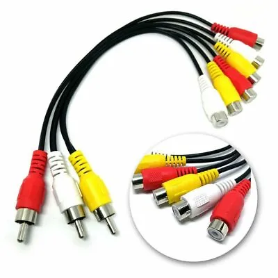 3RCA Male Jack To 6 RCA Female Splitter Audio Video AV TV DVD Adapter Cable UN • $5.99