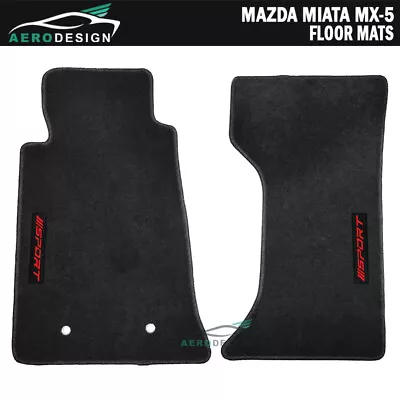 Fits 06-15 Mazda MX-5 Miata Black Nylon Floor Mats Carpet Front With SPORT • $57.99