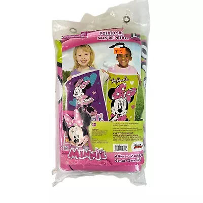 Disney Minnie Mouse Potato Sacks Race 4 Bags Kids Party Accessory 38  X 23  • $15.30