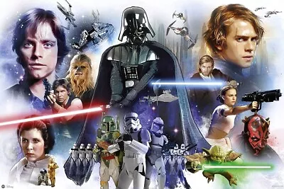 Star Wars Anthology 2 - Movie Poster (Episode I-VI Characters - White) • $12.99